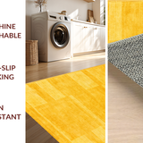 Ultra Soft Area Rug, Non Slip, Stain Resistant, Washable Area Rugs for Living Room, Bedroom, Rustic Earthy Bright Accent(Yellow)