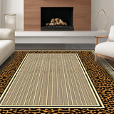 Ultra Soft Area Rug, Non Slip, Stain Resistant, Washable Area Rugs for Living Room, Bedroom, Vibrant Safari Style Elegance(Beige)