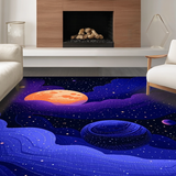 Celestial Blue Toned Galaxy Print(Blue)