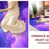 Ultra Soft Area Rug, Non Slip, Stain Resistant, Washable Area Rugs for Living Room, Bedroom, Radiant Galactic Dreamscape Pattern(Purple)
