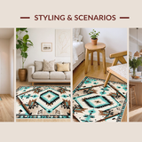 Contemporary Turquoise Tribal Elements(Beige)
