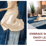 Chic Transitional Fluid Art Motif(Blue)