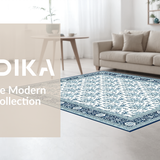 Ultra Soft Area Rug, Non Slip, Stain Resistant, Washable Area Rugs for Living Room, Bedroom, Inviting Pastel Floral Composition(Blue)