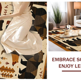 Ultra Soft Area Rug, Non Slip, Stain Resistant, Washable Area Rugs for Living Room, Bedroom, Vibrant Youthful Contemporary Look(Brown)
