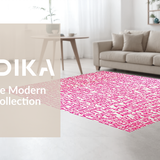 Ultra Soft Area Rug, Non Slip, Stain Resistant, Washable Area Rugs for Living Room, Bedroom, Eclectic Soft Pink Quote Decor(Beige)