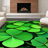 Ultra Soft Area Rug, Non Slip, Stain Resistant, Washable Area Rugs for Living Room, Bedroom, Playful St. Patrick's Day Aesthetic(Green)