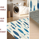 Ultra Soft Area Rug, Non Slip, Stain Resistant, Washable Area Rugs for Living Room, Bedroom, Charming Nautical Artistry Theme(Blue)