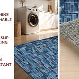 Artful Geometric Blue Tones(Blue)