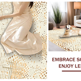 Ultra Soft Area Rug, Non Slip, Stain Resistant, Washable Area Rugs for Living Room, Bedroom, Rustic Earthy Textured Accent(Beige)