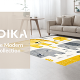 Ultra Soft Area Rug, Non Slip, Stain Resistant, Washable Area Rugs for Living Room, Bedroom, Colorful Cartoonish Wildlife Pattern(Yellow)