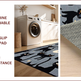 Ultra Soft Area Rug, Non Slip, Stain Resistant, Washable Area Rugs for Living Room, Bedroom, Charming Whimsical Feline Aesthetic(Black)