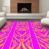 Ultra Soft Area Rug, Non Slip, Stain Resistant, Washable Area Rugs for Living Room, Bedroom, Whimsical Bold Pattern Fusion(Yellow)