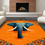 Ultra Soft Area Rug, Non Slip, Stain Resistant, Washable Area Rugs for Living Room, Bedroom, Dynamic Vibrant Floral Arrangement(Orange)