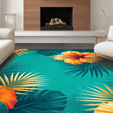 Contemporary Blue Botanical Fusion(Blue)