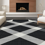 Ultra Soft Area Rug, Non Slip, Stain Resistant, Washable Area Rugs for Living Room, Bedroom, Modern Abstract Geometric Style(Gray)