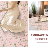 Ultra Soft Area Rug, Non Slip, Stain Resistant, Washable Area Rugs for Living Room, Bedroom, Whimsical Playful Petal Arrangement(Pink)