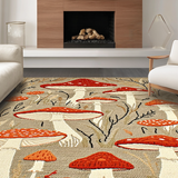 Charming Colorful Mushroom Illustration(Beige)