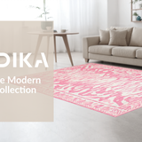 Ultra Soft Area Rug, Non Slip, Stain Resistant, Washable Area Rugs for Living Room, Bedroom, Luxurious Light Pink Graphic Style(Pink)