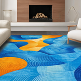 Eclectic Colorful Wave Motif(Blue)