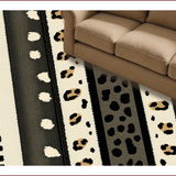 Ultra Soft Area Rug, Non Slip, Stain Resistant, Washable Area Rugs for Living Room, Bedroom, Black and Cream Animal Print Entryway Carpet(Beige)