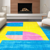Ultra Soft Area Rug, Non Slip, Stain Resistant, Washable Area Rugs for Living Room, Bedroom, Stylish Artistic Multi-Patterned Visual(Yellow)