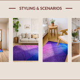Ultra Soft Area Rug, Non Slip, Stain Resistant, Washable Area Rugs for Living Room, Bedroom, Gradient Purple Blue Nursery Soft High Pile Rug(Purple)
