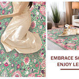 Chic Low Pile Abstract Design(Green)