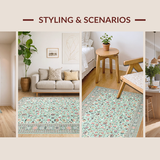 Elegant Sage Green Tiled Motif(Blue)