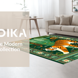 Bright Quirky Tiger Graphic(Green)