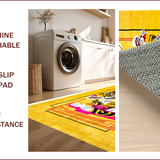 Ultra Soft Area Rug, Non Slip, Stain Resistant, Washable Area Rugs for Living Room, Bedroom, Chic Leopard Print Aesthetic(Yellow)