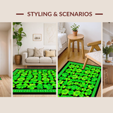 Bold Black and Green Floral Style(Green)