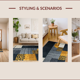 Ultra Soft Area Rug, Non Slip, Stain Resistant, Washable Area Rugs for Living Room, Bedroom, Chic Dark Grey Animal Motif(Gray)