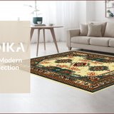 Ultra Soft Area Rug, Non Slip, Stain Resistant, Washable Area Rugs for Living Room, Bedroom, Rustic Bear Lodge Bedroom Non-Slip Carpet(Beige)