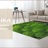 Ultra Soft Area Rug, Non Slip, Stain Resistant, Washable Area Rugs for Living Room, Bedroom, Boho Leaf Shaggy(Green)
