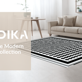 Contemporary Black and White Checkerboard(Black)