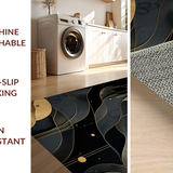 Artful Black Gold Geometric Composition(Black)