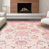 Ultra Soft Area Rug, Non Slip, Stain Resistant, Washable Area Rugs for Living Room, Bedroom, Elegant Soft Pastel Palette(Pink)