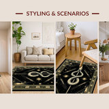 Ultra Soft Area Rug, Non Slip, Stain Resistant, Washable Area Rugs for Living Room, Bedroom, Dark Elegance Animal Pattern(Black)