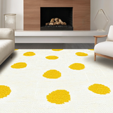 Ultra Soft Area Rug, Non Slip, Stain Resistant, Washable Area Rugs for Living Room, Bedroom, Cheerful Contemporary Egg Pattern(Yellow)
