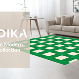 Luxurious Earthy Checkered Motif(Green)
