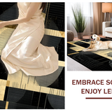 Ultra Soft Area Rug, Non Slip, Stain Resistant, Washable Area Rugs for Living Room, Bedroom, Artful Neutral Color Palette(Beige)