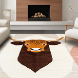 Ultra Soft Area Rug, Non Slip, Stain Resistant, Washable Area Rugs for Living Room, Bedroom, Quirky Nature-Inspired Decorative Piece(Brown)