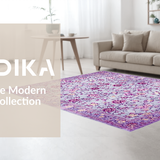 Ultra Soft Area Rug, Non Slip, Stain Resistant, Washable Area Rugs for Living Room, Bedroom, Charming Purple Floral Elegance(Purple)