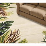 Ultra Soft Area Rug, Non Slip, Stain Resistant, Washable Area Rugs for Living Room, Bedroom, Elegant Soft Neutral Botanical Motif(Beige)
