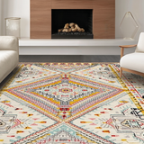 Ultra Soft Area Rug, Non Slip, Stain Resistant, Washable Area Rugs for Living Room, Bedroom, Warm Earthy Textured Weave(White)