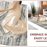 Ultra Soft Area Rug, Non Slip, Stain Resistant, Washable Area Rugs for Living Room, Bedroom, Contemporary Distressed Textured Design(Gray)