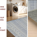 Ultra Soft Area Rug, Non Slip, Stain Resistant, Washable Area Rugs for Living Room, Bedroom, Contemporary Soft Earth Tone Motif(Gray)