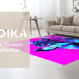 Ultra Soft Area Rug, Non Slip, Stain Resistant, Washable Area Rugs for Living Room, Bedroom, Youthful Colorful Creature Motif(Pink)