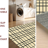 Ultra Soft Area Rug, Non Slip, Stain Resistant, Washable Area Rugs for Living Room, Bedroom, Elegant Beige Diamond Arrangement(Beige)