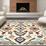 Ultra Soft Area Rug, Non Slip, Stain Resistant, Washable Area Rugs for Living Room, Bedroom, Serene Neutral Diamond Weave(Beige)
